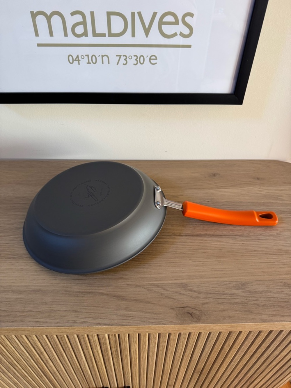 NEW Rachael Ray Hard-Anodized Orange Nonstick 10” Skillet - Picture 3 of 4